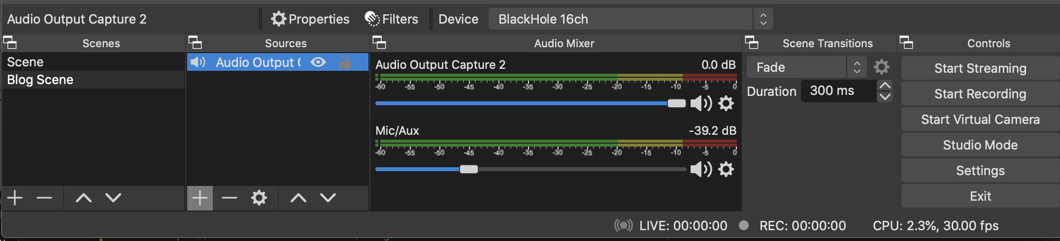 configure blackhole audio